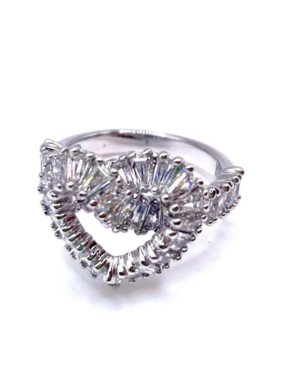 SWAROVSKI CRYSTAL HEART MATRIX RING